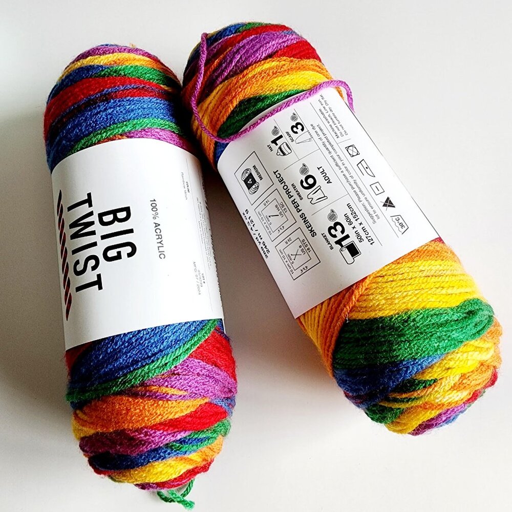 Big Twist Value Yarn Rainbow Wish  Lot of 2